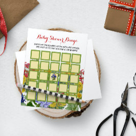 ワイルドフラワーフローラベビー開花シャワービンゴゲーム チラシ