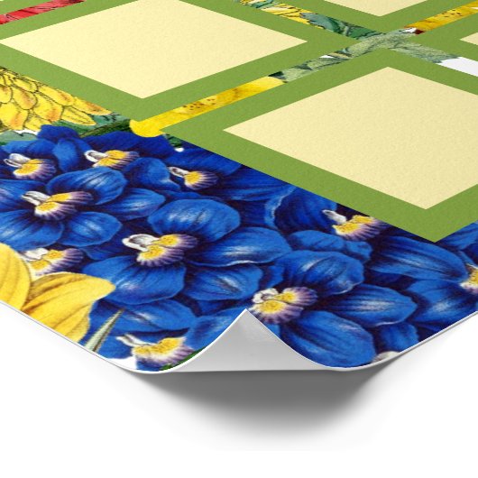 ワイルドフラワーフローラベビー開花推測ゲームシャワー ポスター (角)