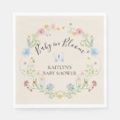 ワイルドフラワーフローラベビー開花水色シャワー スタンダードランチョンナプキン (正面)