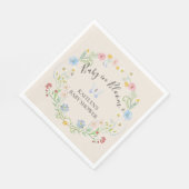 ワイルドフラワーフローラベビー開花水色シャワー スタンダードランチョンナプキン (角)