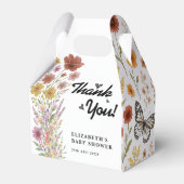 ワイルドフラワーフローラボホベイビーシャワーありがとう フェイバーボックス (正面サイド)