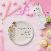 ワイルドフラワーフローラボホベイビーシャワー ペーパープレート (パーティー)