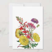 ワイルドフラワーフローラボーイガールベビーイン開花シャワー 招待状 (裏面)