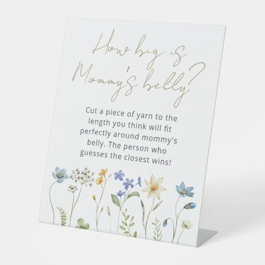 ワイルドフラワーフローラママの腹の大きさ 台座サイン (正面)