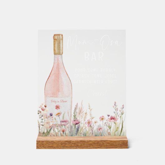 ワイルドフラワーフローラママ – オサ徴候 アクリルサイン (正面)