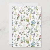 ワイルドフラワーフローラメドウカラフル春結婚ズ 招待状 (裏面)