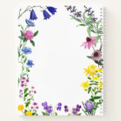 ワイルドフラワーフローラメモリアル葬儀ゲストブック ノートブック (裏面)