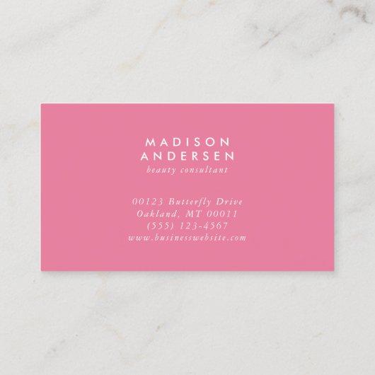 ワイルドフラワーフローラモダン植物学 名刺 (裏面)