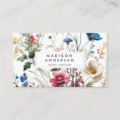 ワイルドフラワーフローラモダン植物学 名刺 (正面)