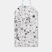 ワイルドフラワーフローララインアート ギフトタグ (正面)