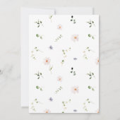 ワイルドフラワーフローラリースガーデンカップルシャワー 招待状 (裏面)