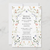 ワイルドフラワーフローラリースガーデンブライダルブランチ 招待状 (正面)