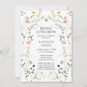 ワイルドフラワーフローラリースガーデンブライダルルンチョン 招待状 (正面)