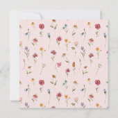 ワイルドフラワーフローラリースガールベビーシャワー 招待状 (裏面)