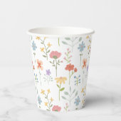 ワイルドフラワーフローラルパターン 紙コップ (裏面)