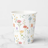 ワイルドフラワーフローラルパターン 紙コップ (左)