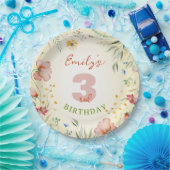 ワイルドフラワーフローラワイルドフラワーガール誕生日パーツ ペーパープレート (パーティー)