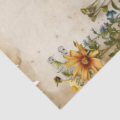 ワイルドフラワーフローラヴィンテージ音楽シートephemera 薄葉紙 (詳細)