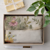 ワイルドフラワーフローラヴィンテージ音楽シートephemera 薄葉紙 (ギフト)