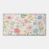 ワイルドフラワーフローラ夏のパターン デスクマット (正面)