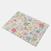 ワイルドフラワーフローラ夏のパターン ドアマット (アングル)