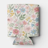 ワイルドフラワーフローラ夏のパターン 缶クーラー (裏面)