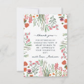 ワイルドフラワーフローラ大学院写真サンキューカード サンキューカード (正面)