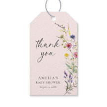 ワイルドフラワーフローラ女の子ベイビーシャワーありがとう