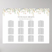 ワイルドフラワーフローラ庭園の結婚式12テーブル席 ポスター (正面)