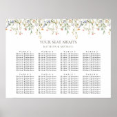 ワイルドフラワーフローラ庭園の結婚式8テーブル席 ポスター (正面)