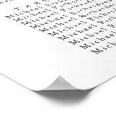 ワイルドフラワーフローラ庭園の結婚式8テーブル席 ポスター (角)