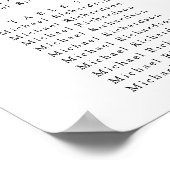 ワイルドフラワーフローラ庭園の結婚式9テーブル席 ポスター (角)