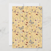 ワイルドフラワーフローラ新生児誕生写真アナウンスメント 案内状 (裏面)