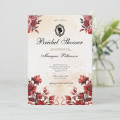 ワイルドフラワーフローラ春ブライダルシャワー 招待状 (スタンド正面)
