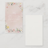 ワイルドフラワーフローラ枠ベビー用ブック エンクロージャーカード (正面/裏面)