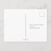 ワイルドフラワーフローラ水彩結婚式RSVP インビテーションポストカード (裏面)