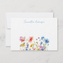 ワイルドフラワーフローラ水色パーソナライズされた