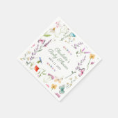ワイルドフラワーフローラ男女兼用ベビースシャワー スタンダードカクテルナプキン (角)