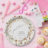 ワイルドフラワーフローラ秋秋リースBOHO 結婚's ペーパープレート (パーティー)