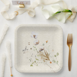 ワイルドフラワーフローラ紙プレート ペーパープレート