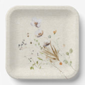 ワイルドフラワーフローラ紙プレート ペーパープレート (正面)