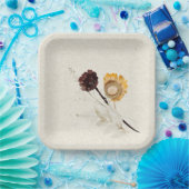 ワイルドフラワーフローラ紙プレート ペーパープレート (パーティー)