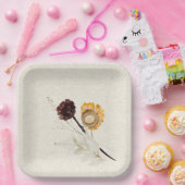 ワイルドフラワーフローラ紙プレート ペーパープレート (パーティー)