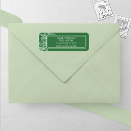 ワイルドフラワーフローラ結婚フレームの住所 シール