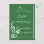 ワイルドフラワーフローラ結婚フレーム エンクロージャーカード (正面)