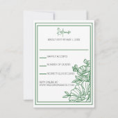 ワイルドフラワーフローラ結婚フレーム 出欠カード (正面)