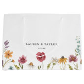 ワイルドフラワーフローラ結婚式の引き出物 ラージペーパーバッグ (正面)