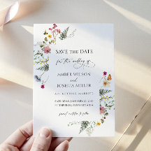 ワイルドフラワーフローラ結婚式の日付の保存