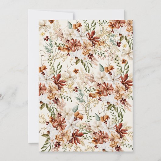 ワイルドフラワーフローラ結婚式招待状 招待状 (裏面)