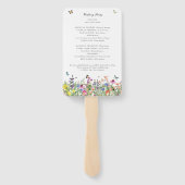 ワイルドフラワーフローラ結婚式 プログラム ハンドファン (裏面)